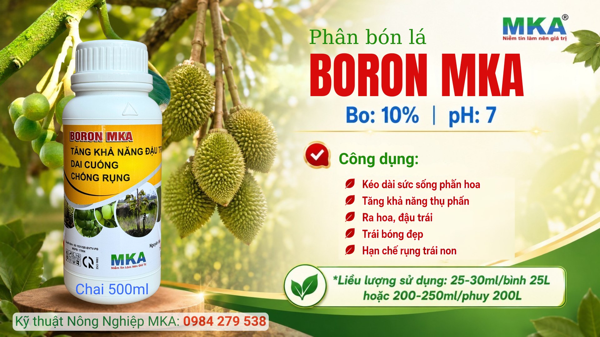Phân bón lá Boron MKA